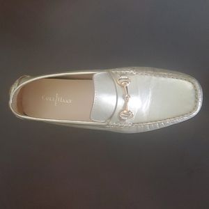 Gold leather Cole Haan loafer 9.5